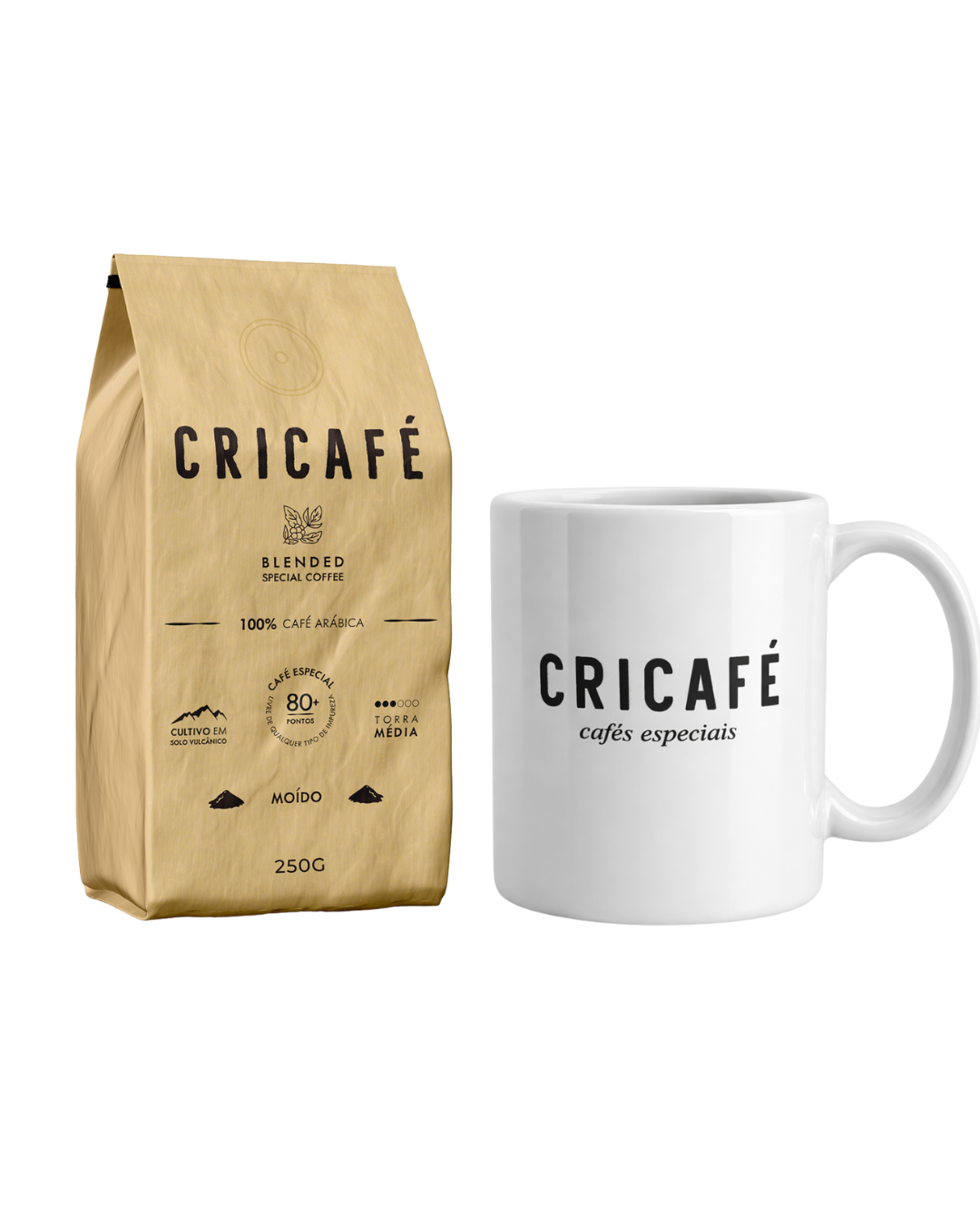 Kit Cricafé 250g Moído + Caneca