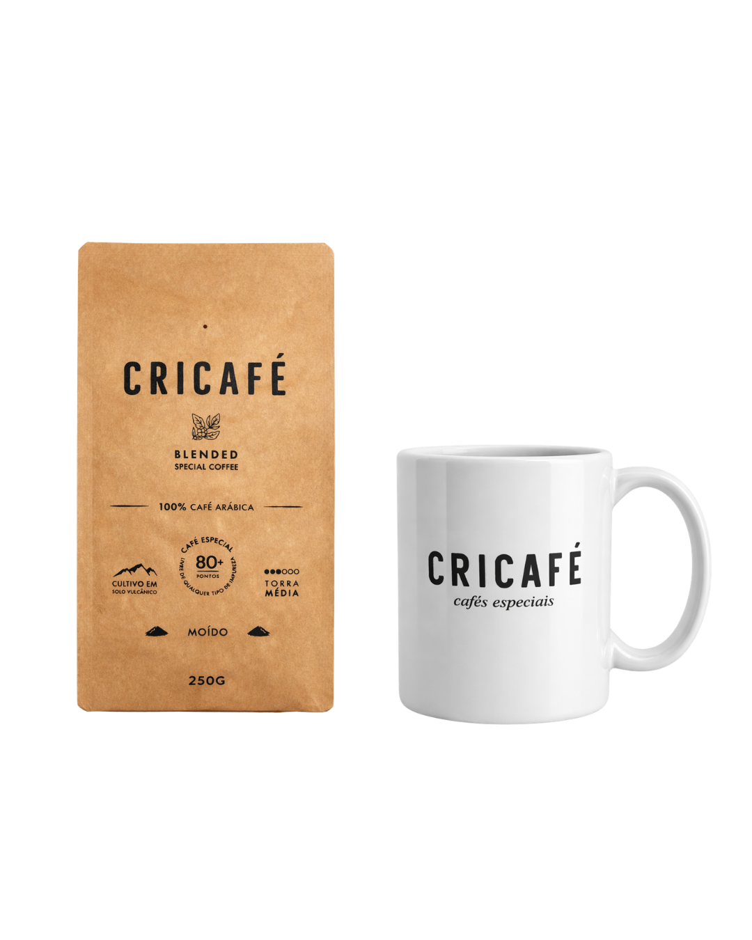 Kit Cricafé 250g Moído + Caneca